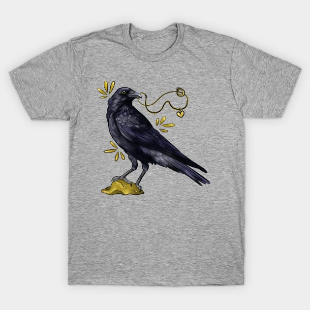 Crow with the golden eye T-Shirt by Wieskunde